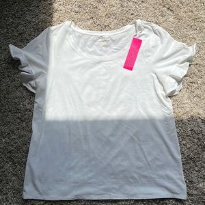 Lilly Pulitzer top with flutter sleeves